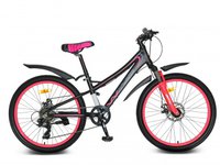 Велосипед WIND 24" VICTORY 24" 07 скоростей   ЧЕРНЫЙ РОЗОВЫЙ