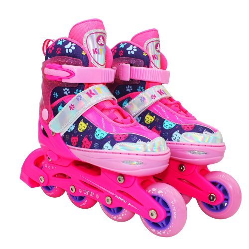Раздвижные роликовые коньки Kitty Pink  37-40