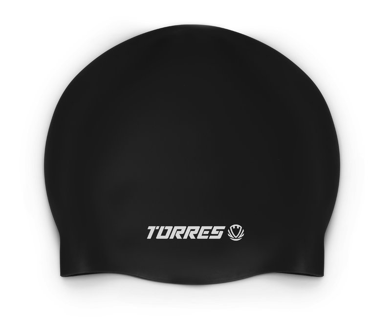 Шапочка для плав. TORRES, SW-12507BK, черный, силикон