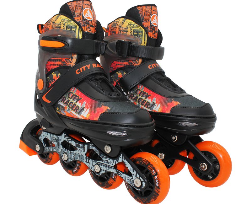 Раздвижные роликовые коньки City Racer Orange (M (33-36))