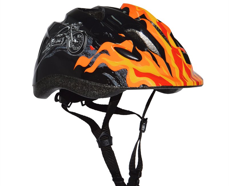 Шлем детский Firebike черный с регулировкой размера (50-57)