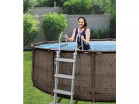 Каркасный бассейн Steel Pro Max 366х100см "Ротанг"Bestway,  56709 BW, 0л, фил.-насос 2006л/ч, лес