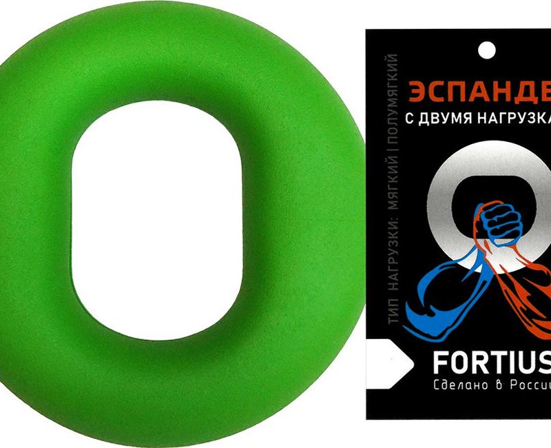 Эспандер кистевой FORTIUS 20-30кг зеленый (с двумя нагрузками)