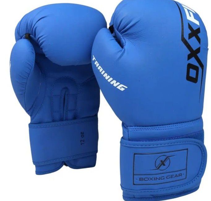Перчатки боксерские 12 OxxFire Training, синие (12 OZ)
