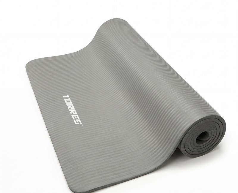 Коврик для йоги TORRES SOFT, YL10112, NBR(синт.каучук), толщина 1,2 см, серый