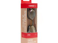 Очки для плав.TORRES Pro, SW-32519MR, зерк.линзы.,чёрная оправа,дв.рег.ремешок