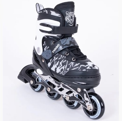Роликовые коньки Tiggo ((черный-белый / black-white) 34-37 (M) арт: NN015287)