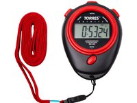 Секундомер TORRES Stopwatch, SW-002, часы, будильник, дата, шнур с карабином, черно-красн. NEW
