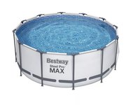Каркасный бассейн Steel Pro Max 366х122см, 10250л, фил.-насос 2006л/ч, лестница, тент, 