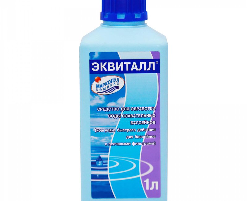 Маркопул Кемиклс, ЭКВИТАЛЛ SUPER, 1л бутылка, жидкий коагулянт (осветлитель) ударного действия,