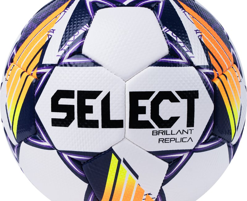 Мяч футбольный SELECT Brillant Replica V24, 0995868096, р.5, , гл.ПВХ, маш.сш, бело-фиолет-оранж.
