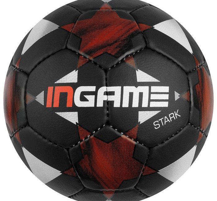 Мяч футбольный INGAME STARK черно-красный