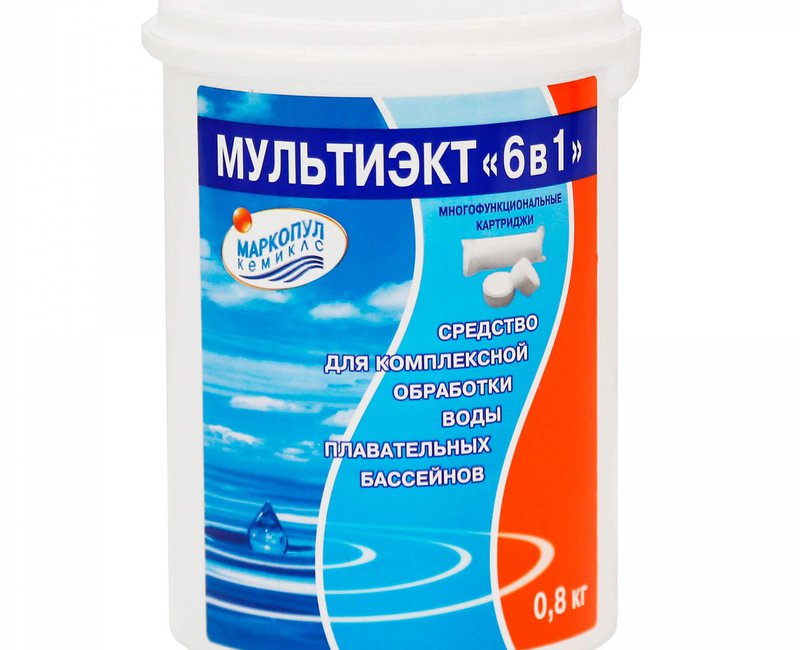 Маркопул Кемиклс, МУЛЬТИЭКТ "6 в 1"  0,8 кг банка  катриджи 