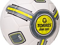Mяч  футбольный TORRES BM 300,р.5, 32 пан.,ТПУ, 2подкл. слой, маш. сш., бело-серо-желтый