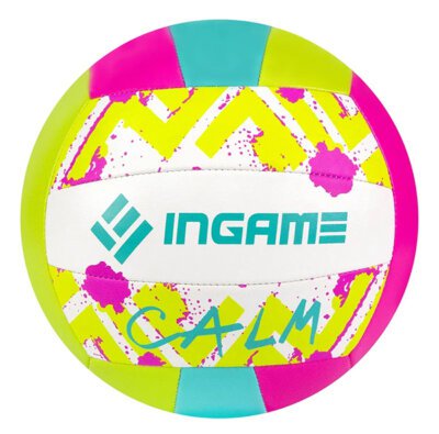 Мяч волейбольный INGAME ГАРМОНИЯ/CALM розово-зелёно-жёлтый