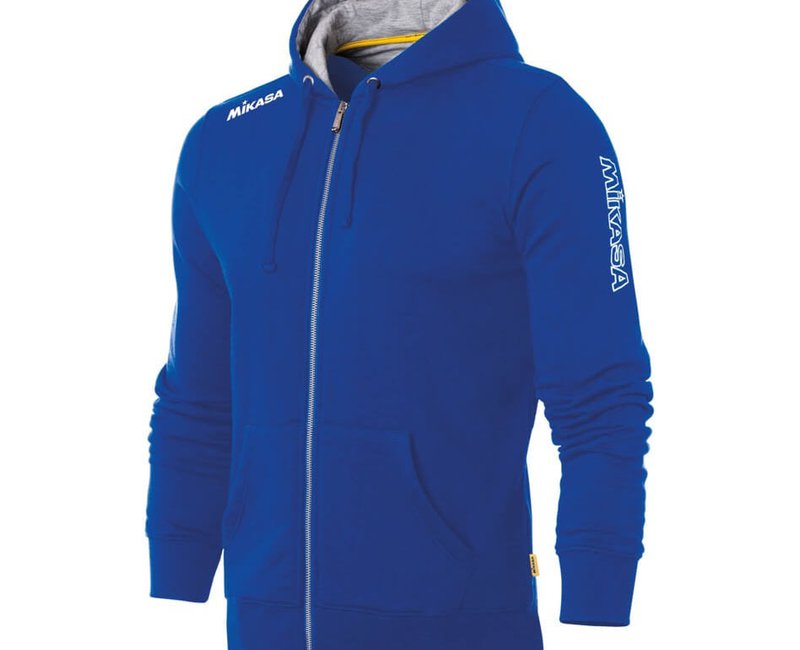 Куртка от костюма с капюшоном муж. MIKASA MT526-029-XL, р.XL, 70% хлопок 30% полиэстер, синий