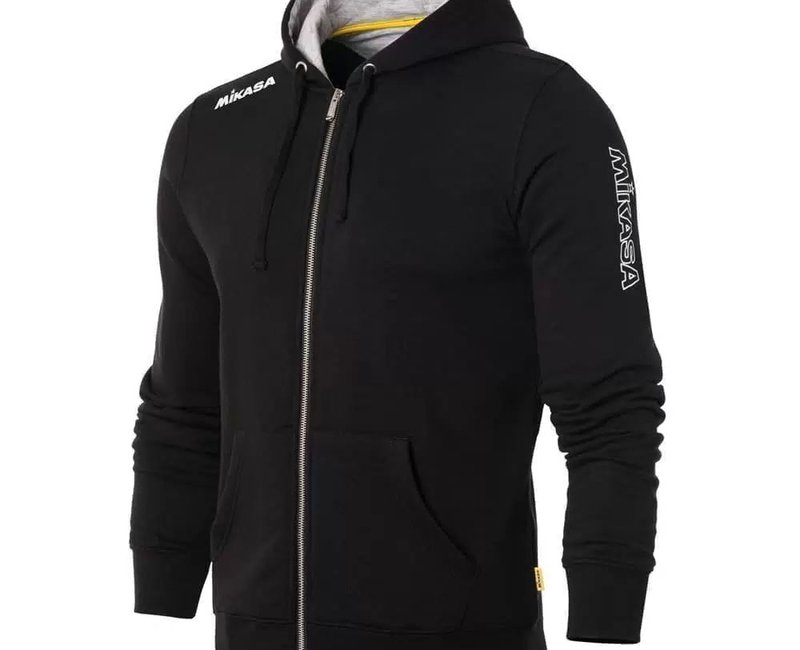 Куртка от костюма с капюшоном муж. MIKASA MT526-049-L, р.L, 70% хлопок 30% полиэстер, черный