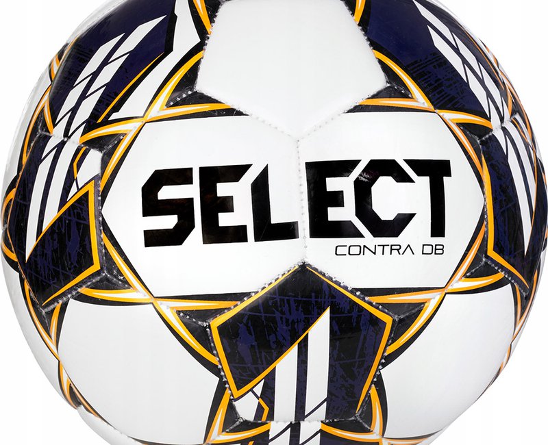Мяч футбол SELECT CONTRA DB v23, 0855160600, р.5, FIFA Basic, 32 пан, ПУ, гибр.сш, бело-чер-желтый