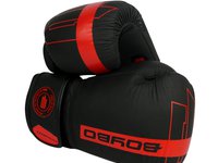 Перчатки бокс 10унц BoyBo FUSION(10 oz) черно-красный КОЖА
