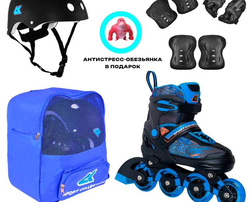 Комплект роликовых коньков  SET-SK-A310-2/Blue (M (33-36))