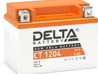 Аккумуляторная батарея  113х70х87 CT1204 || DELTA 4Ah EN50 о.п. (113х70х87) CT 1204 (YB4L-B, YB4L-A,
