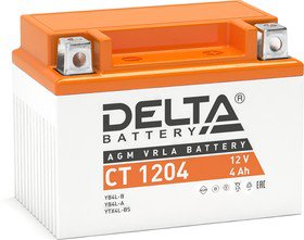Аккумуляторная батарея  113х70х87 CT1204 || DELTA 4Ah EN50 о.п. (113х70х87) CT 1204 (YB4L-B, YB4L-A,