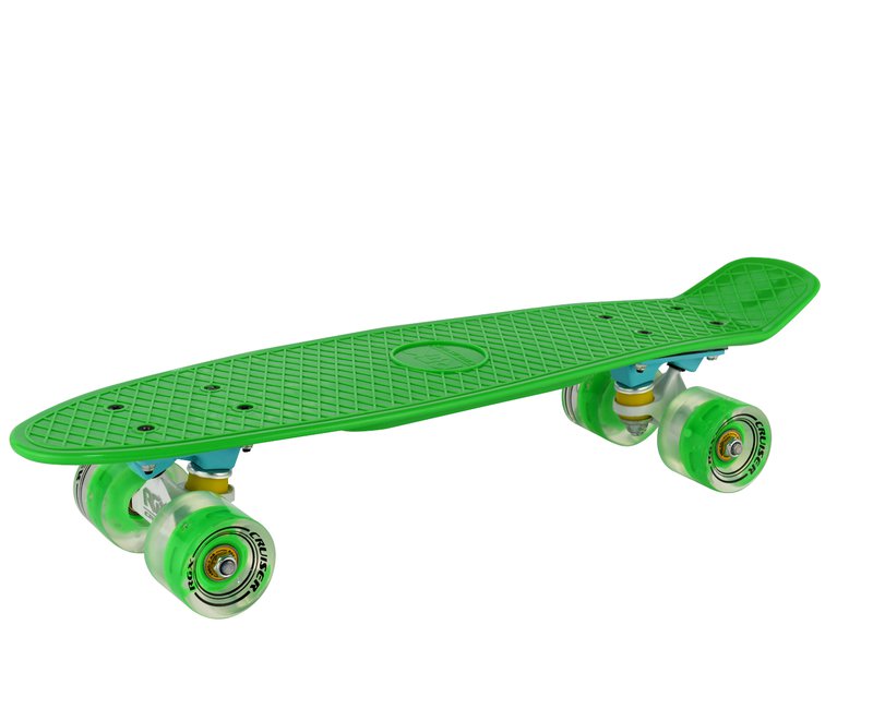 Пенниборд PNB-01 светящиеся колеса  GREEN