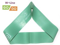 Эспандер-петля латексная лента 650*0,7мм зеленый GO DO W-Line