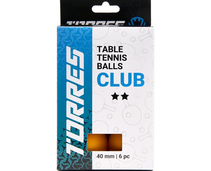 Шарик н/т TORRES Club 2* диам. 40+мм, желтый