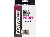 Шарик н/т TORRES Profi 3* диам. 40+мм, белый